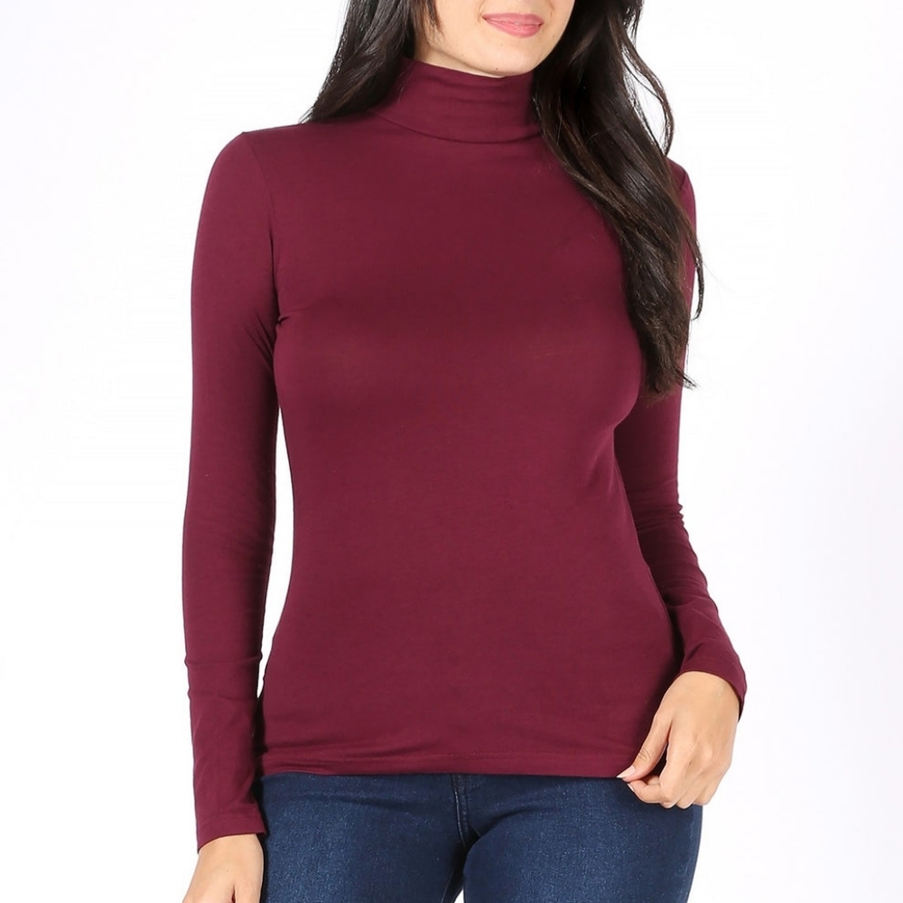 Mock Turtleneck (Burgundy)